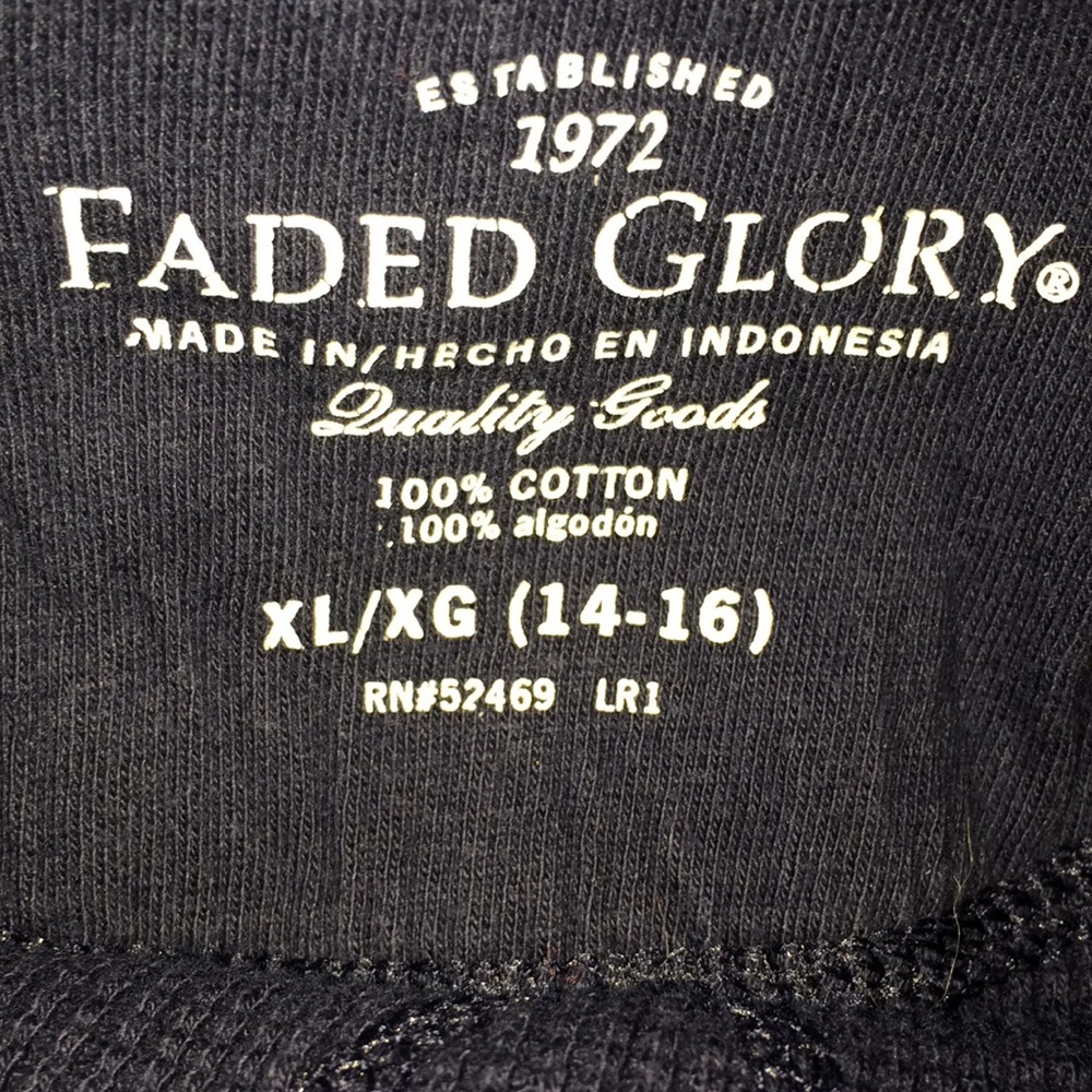 Faded glory means shirt